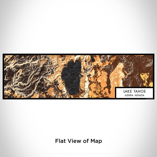 Flat View of Map Custom Lake Tahoe Sierra Nevada Map Enamel Mug in Ember