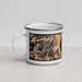 Left View Custom Lake Tahoe Sierra Nevada Map Enamel Mug in Ember