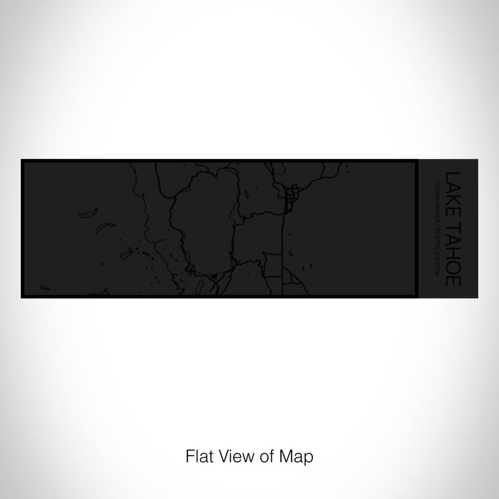 Rendered View of Lake Tahoe Sierra Nevada Map on 10oz Stainless Steel Insulated Cup in Matte Black with Sliding Lid