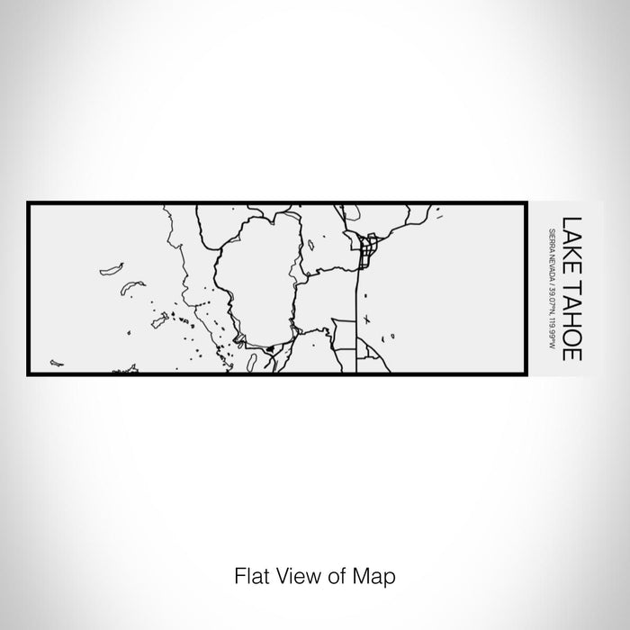 Rendered View of Lake Tahoe Sierra Nevada Map on 10oz Stainless Steel Insulated Cup in Matte White with Sliding Lid