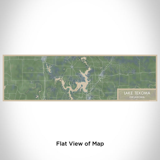 Flat View of Map Custom Lake Texoma Oklahoma Map Enamel Mug in Afternoon