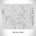 Rendered View of Lake Texoma Oklahoma Map Engraving on 20oz Stainless Steel Insulated Bottle with Bamboo Top