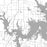 Lake Texoma Oklahoma Map Print in Classic Style Zoomed In Close Up Showing Details
