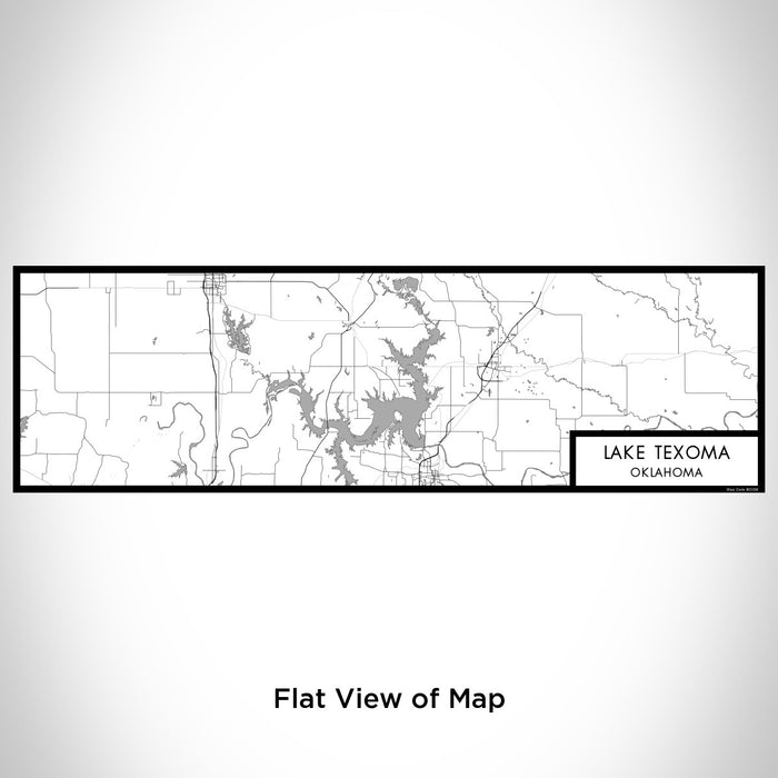 Flat View of Map Custom Lake Texoma Oklahoma Map Enamel Mug in Classic