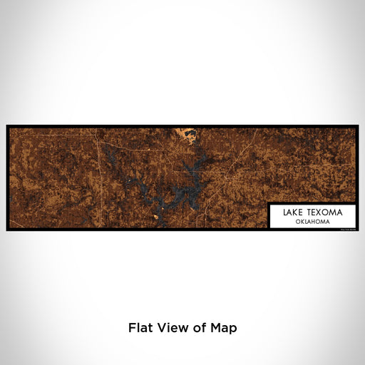 Flat View of Map Custom Lake Texoma Oklahoma Map Enamel Mug in Ember