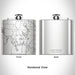 Rendered View of Lake Texoma Oklahoma Map Engraving on 6oz Stainless Steel Flask