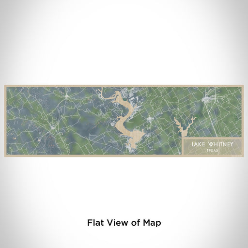 Flat View of Map Custom Lake Whitney Texas Map Enamel Mug in Afternoon