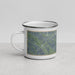 Left View Custom Lake Whitney Texas Map Enamel Mug in Afternoon