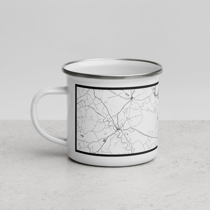 Left View Custom Lake Whitney Texas Map Enamel Mug in Classic