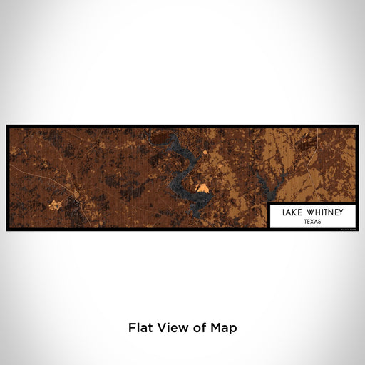 Flat View of Map Custom Lake Whitney Texas Map Enamel Mug in Ember