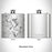 Rendered View of Lake Whitney Texas Map Engraving on 6oz Stainless Steel Flask