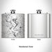 Rendered View of Lake Whitney Texas Map Engraving on 6oz Stainless Steel Flask