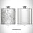 Rendered View of Lake Winnipesaukee New Hampshire Map Engraving on 6oz Stainless Steel Flask