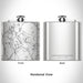 Rendered View of Lake Winnipesaukee New Hampshire Map Engraving on 6oz Stainless Steel Flask