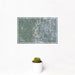 12x18 Lake Wylie Carolinas Map Print Landscape Orientation in Afternoon Style With Small Cactus Plant in White Planter
