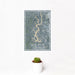 12x18 Lake Wylie Carolinas Map Print Portrait Orientation in Afternoon Style With Small Cactus Plant in White Planter