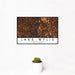 12x18 Lake Wylie Carolinas Map Print Landscape Orientation in Ember Style With Small Cactus Plant in White Planter