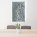 24x36 Lake Wylie Carolinas Map Print Portrait Orientation in Afternoon Style Behind 2 Chairs Table and Potted Plant
