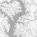 Lake Wylie Carolinas Map Print in Classic Style Zoomed In Close Up Showing Details