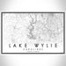 Lake Wylie Carolinas Map Print Landscape Orientation in Classic Style With Shaded Background