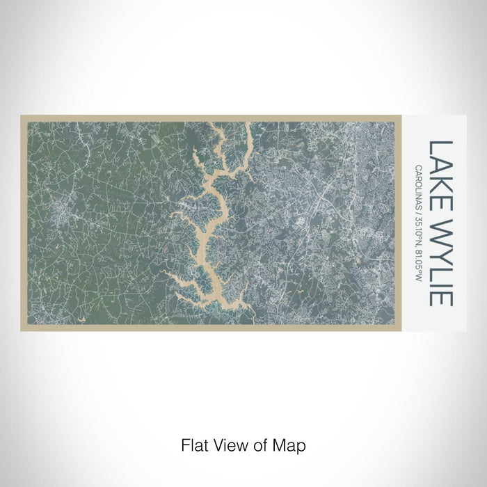 Rendered View of Lake Wylie Carolinas Map on 17oz Stainless Steel Insulated Bottle with printed afternoon style map