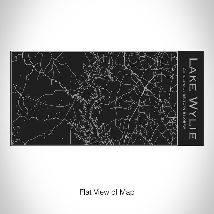 Rendered View of Lake Wylie Carolinas Map on 17oz Stainless Steel Insulated Cola Bottle in Black