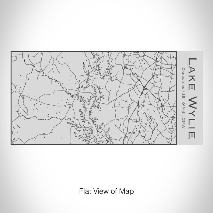 Rendered View of Lake Wylie Carolinas Map on 17oz Stainless Steel Insulated Cola Bottle
