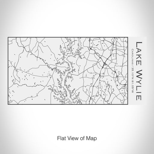 Rendered View of Lake Wylie Carolinas Map on 17oz Stainless Steel Insulated Cola Bottle in White