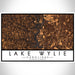 Lake Wylie Carolinas Map Print Landscape Orientation in Ember Style With Shaded Background