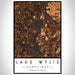 Lake Wylie Carolinas Map Print Portrait Orientation in Ember Style With Shaded Background