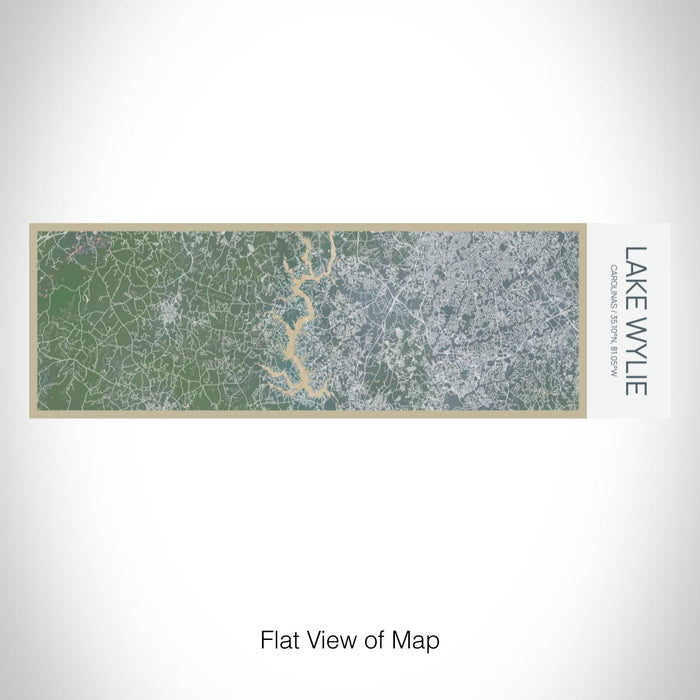 Rendered View of Lake Wylie Carolinas Map on 10oz Stainless Steel Insulated Cup in Afternoon with Sliding Lid