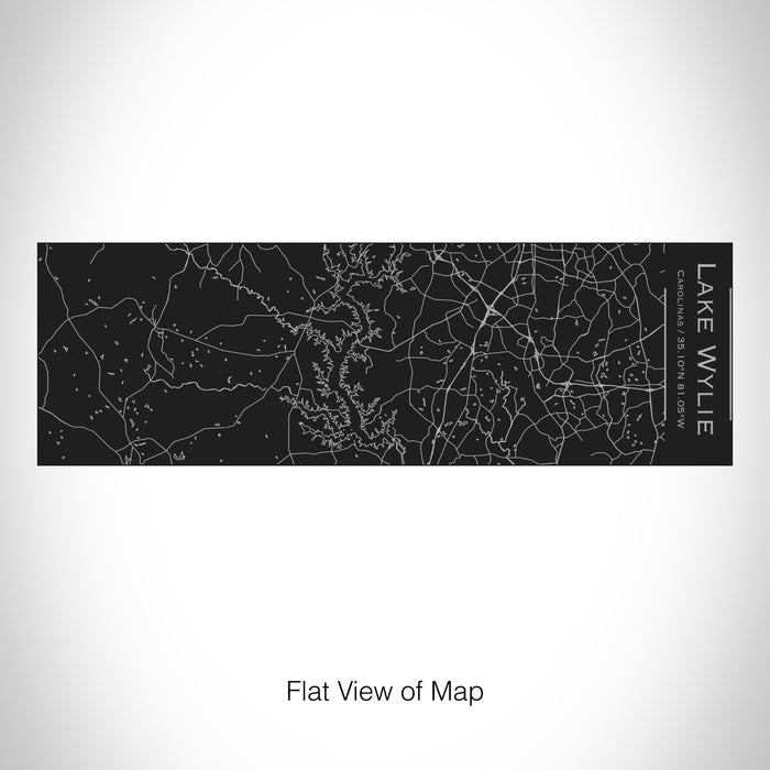 Rendered View of Lake Wylie Carolinas Map on 10oz Stainless Steel Insulated Cup with Sliding Lid in Black