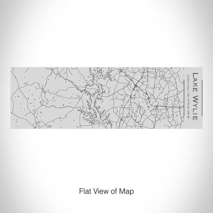 Rendered View of Lake Wylie Carolinas Map on 10oz Stainless Steel Insulated Cup with Sipping Lid