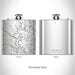 Rendered View of Lake Wylie Carolinas Map on 6oz Stainless Steel Flask