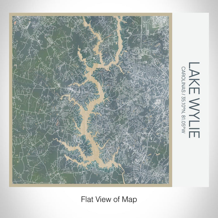 Rendered View of Lake Wylie Carolinas Map on 17oz Stainless Steel Insulated Tumbler in Afternoon Map Style