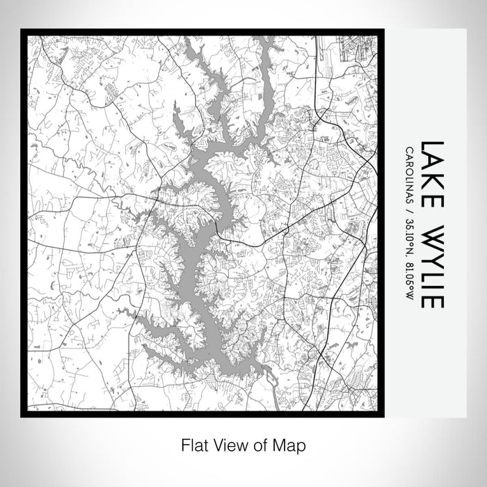 Rendered View of Lake Wylie Carolinas Map on 17oz Stainless Steel Insulated Tumbler in Classic Map Style