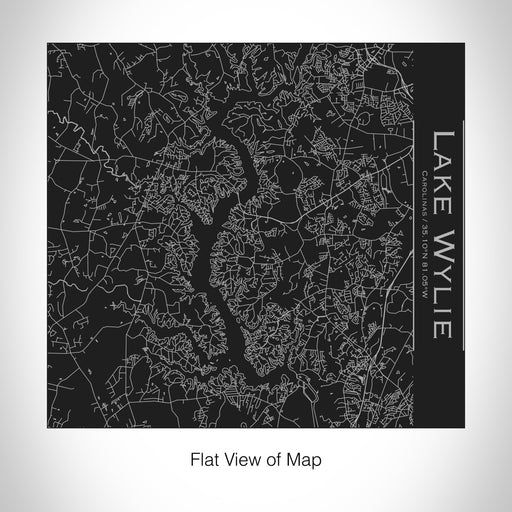 Rendered View of Lake Wylie Carolinas Map on 17oz Stainless Steel Insulated Tumbler in Black
