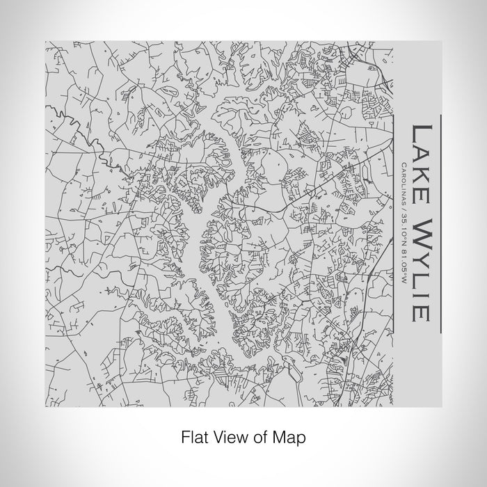 Rendered View of Lake Wylie Carolinas Map on 17oz Stainless Steel Insulated Tumbler