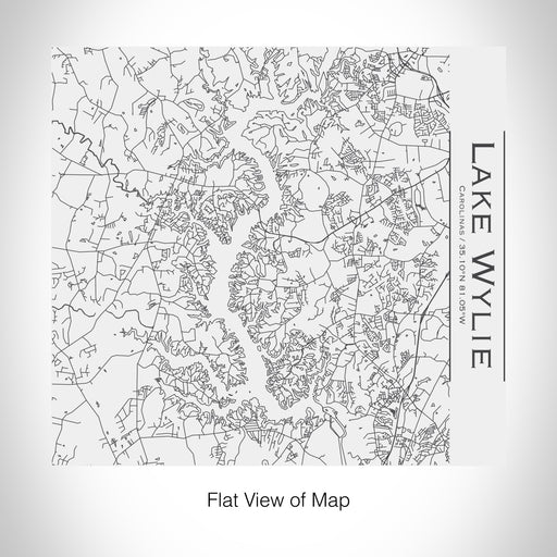 Rendered View of Lake Wylie Carolinas Map on 17oz Stainless Steel Insulated Tumbler in White