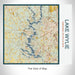 Rendered View of Lake Wylie Carolinas Map on 17oz Stainless Steel Insulated Tumbler in Woodblock Map Style