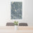 24x36 Lake Zurich Illinois Map Print Portrait Orientation in Afternoon Style Behind 2 Chairs Table and Potted Plant