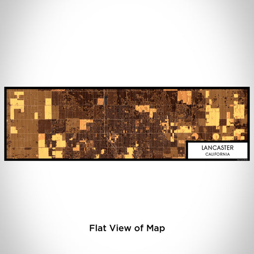 Flat View of Map Custom Lancaster California Map Enamel Mug in Ember