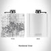 Rendered View of Lancaster California Map Engraving on 6oz Stainless Steel Flask in White