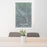 24x36 Lancaster Ohio Map Print Portrait Orientation in Afternoon Style Behind 2 Chairs Table and Potted Plant