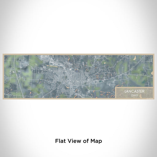 Flat View of Map Custom Lancaster Ohio Map Enamel Mug in Afternoon