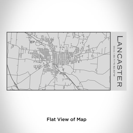 Rendered View of Lancaster Ohio Map Engraving on 17oz Stainless Steel Insulated Cola Bottle