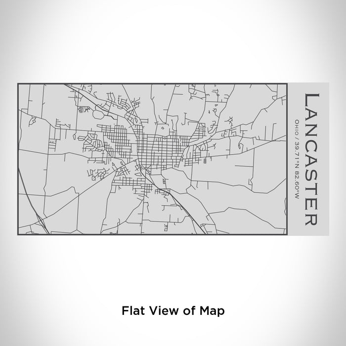 Rendered View of Lancaster Ohio Map Engraving on 17oz Stainless Steel Insulated Cola Bottle