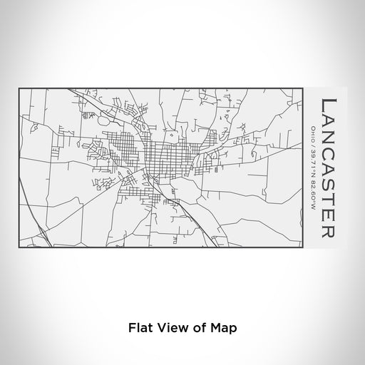 Rendered View of Lancaster Ohio Map Engraving on 17oz Stainless Steel Insulated Cola Bottle in White