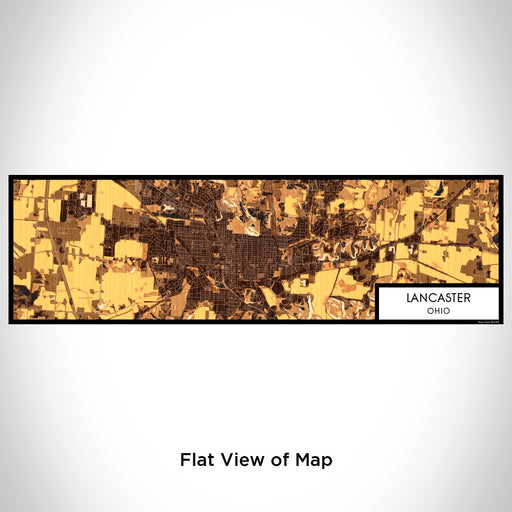Flat View of Map Custom Lancaster Ohio Map Enamel Mug in Ember