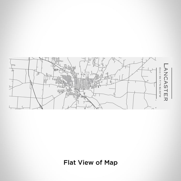 Rendered View of Lancaster Ohio Map Engraving on 10oz Stainless Steel Insulated Cup with Sliding Lid in White